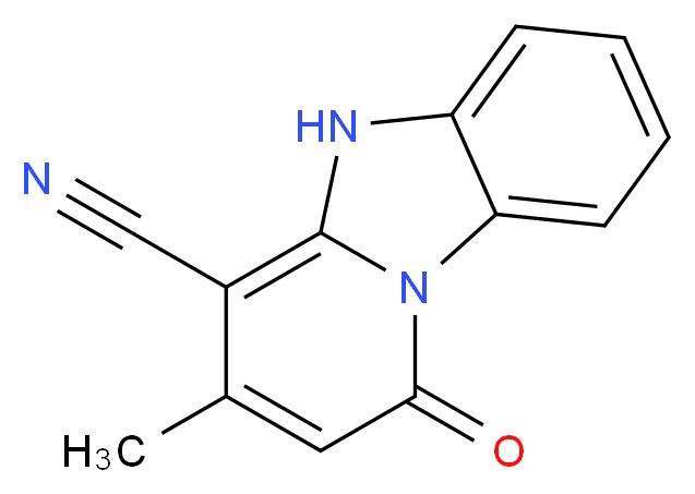 3-Methyl-1-oxo-1,5-dihydro-benzo[4,5]imidazo[1,2-a]pyridine-4-carbonitrile_分子结构_CAS_60792-57-6)