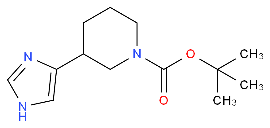 TERT-BUTYL 3-(1H-IMIDAZOL-4-YL)PIPERIDINE-1-CARBOXYLATE_分子结构_CAS_)