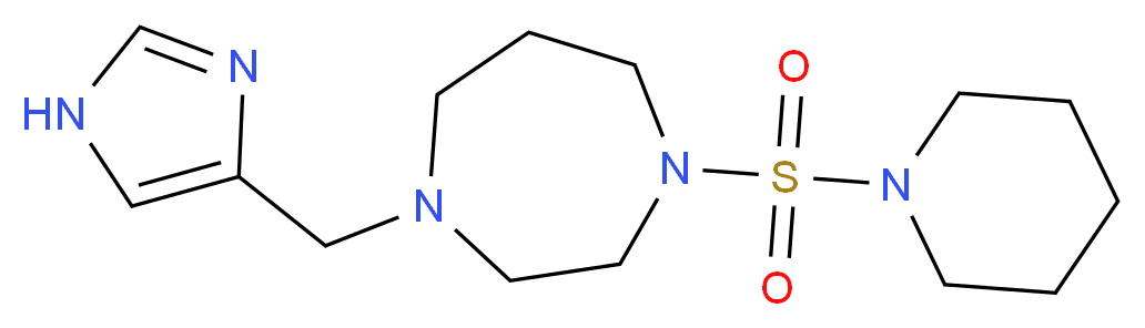 1-(1H-imidazol-4-ylmethyl)-4-(piperidin-1-ylsulfonyl)-1,4-diazepane_分子结构_CAS_)
