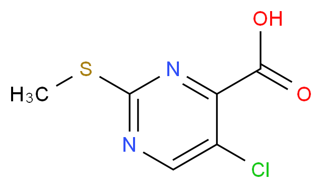 5-氯-2-(甲硫基)嘧啶-4-羧酸_分子结构_CAS_61727-33-1)