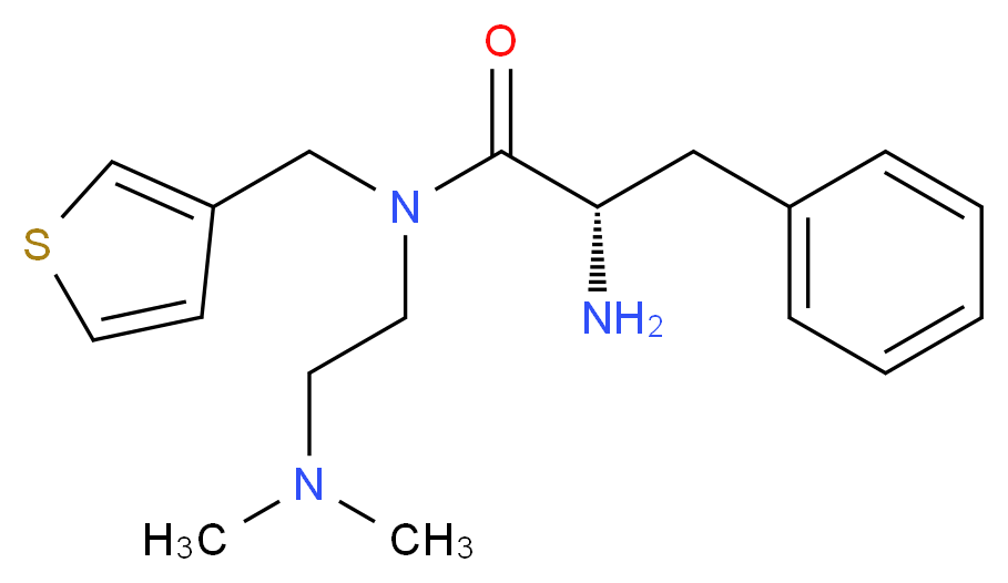 (2S)-2-amino-N-[2-(dimethylamino)ethyl]-3-phenyl-N-(3-thienylmethyl)propanamide_分子结构_CAS_)