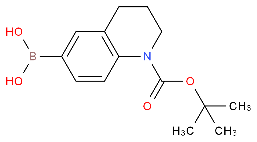 1-(TERT-BUTOXYCARBONYL)-1,2,3,4-TETRAHYDRO-6-QUINOLINYLBORONIC ACID_分子结构_CAS_1260150-04-6)