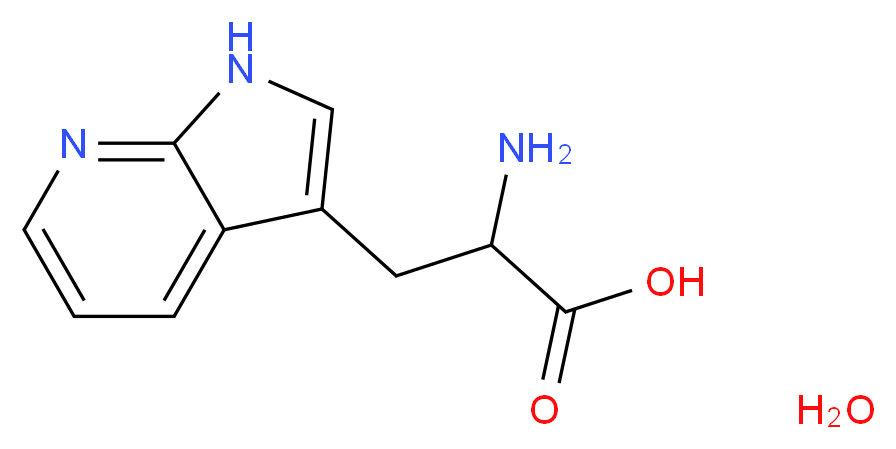 2-amino-3-{1H-pyrrolo[2,3-b]pyridin-3-yl}propanoic acid hydrate_分子结构_CAS_7303-50-6
