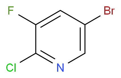 5-bromo-2-chloro-3-fluoropyridine_分子结构_CAS_831203-13-5