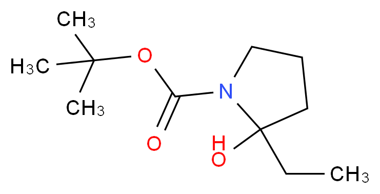 N-tert-Butyloxycarbonyl-2-ethyl-pyrrolidine_分子结构_CAS_1279821-90-7)