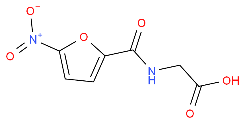 2-[(5-nitrofuran-2-yl)formamido]acetic acid_分子结构_CAS_52980-52-6