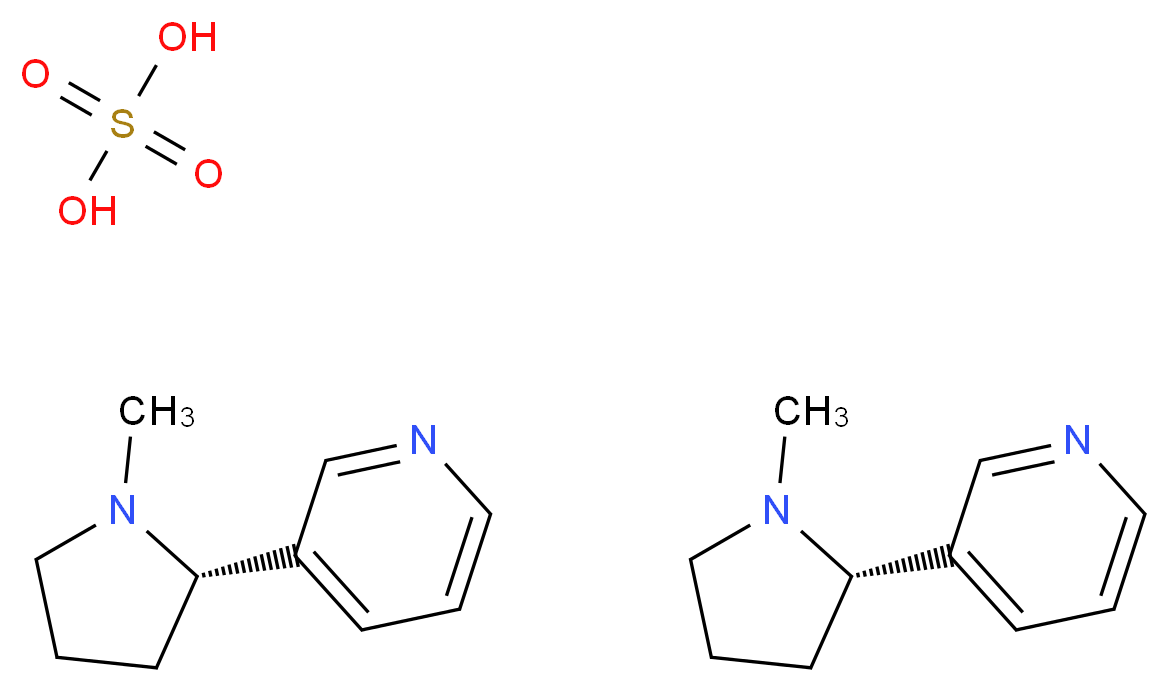 bis(3-[(2S)-1-methylpyrrolidin-2-yl]pyridine); sulfuric acid_分子结构_CAS_65-30-5