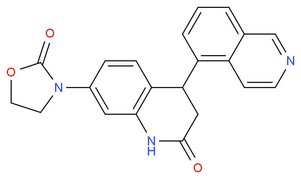 4-isoquinolin-5-yl-7-(2-oxo-1,3-oxazolidin-3-yl)-3,4-dihydroquinolin-2(1H)-one_分子结构_CAS_)