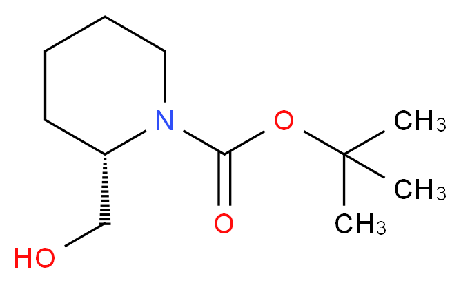 tert-butyl (2S)-2-(hydroxymethyl)piperidine-1-carboxylate_分子结构_CAS_134441-93-3