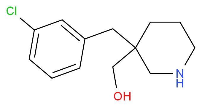 [3-(3-chlorobenzyl)piperidin-3-yl]methanol_分子结构_CAS_)