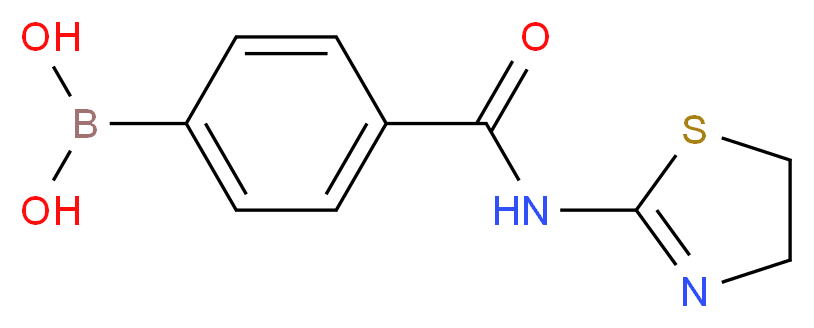 4-(2-噻唑啉基氨甲酰基)苯硼酸_分子结构_CAS_850568-30-8)