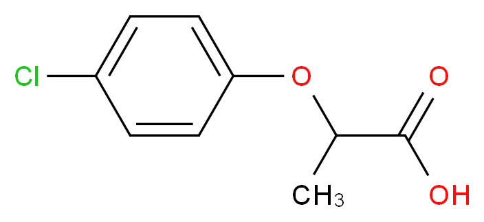 2-(4-Chlorophenoxy)propanoic acid_分子结构_CAS_3307-39-9)