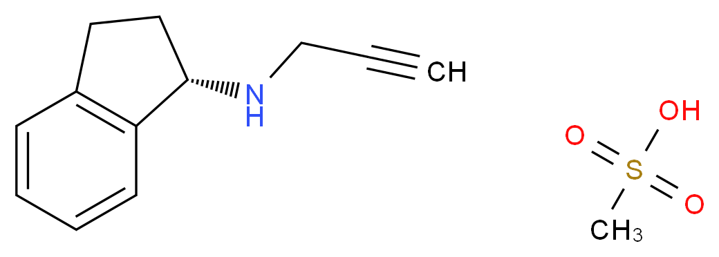 (S)-Rasagiline Mesylate_分子结构_CAS_202464-89-9)