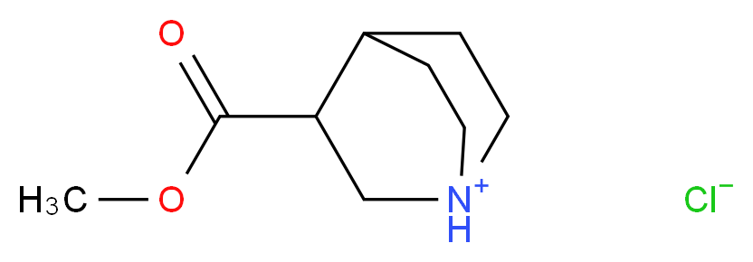 3-(methoxycarbonyl)-1-azabicyclo[2.2.2]octan-1-ium chloride_分子结构_CAS_54954-73-3