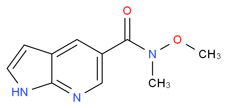 N-methoxy-N-methyl-1H-pyrrolo[2,3-b]pyridine-5-carboxamide_分子结构_CAS_944936-49-6