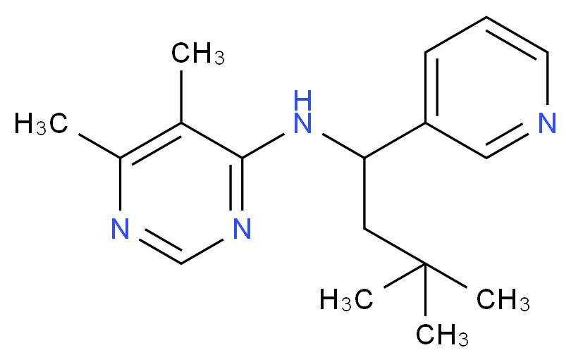 N-(3,3-dimethyl-1-pyridin-3-ylbutyl)-5,6-dimethylpyrimidin-4-amine_分子结构_CAS_)