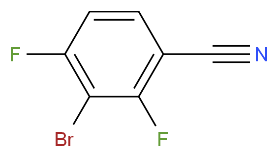 3-bromo-2,4-difluorobenzonitrile_分子结构_CAS_935534-48-8