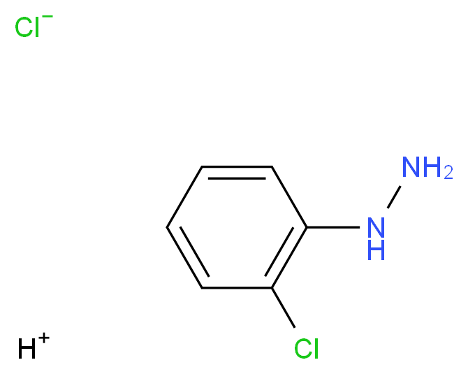 hydrogen (2-chlorophenyl)hydrazine chloride_分子结构_CAS_41052-75-9