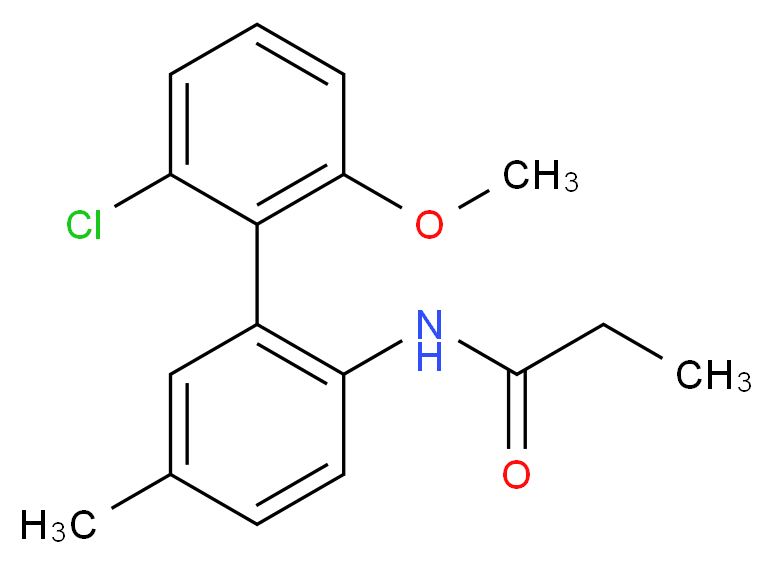 N-(2'-chloro-6'-methoxy-5-methylbiphenyl-2-yl)propanamide_分子结构_CAS_)