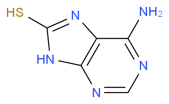 6-Aminopurine-8(9H)-thione_分子结构_CAS_7390-62-7)