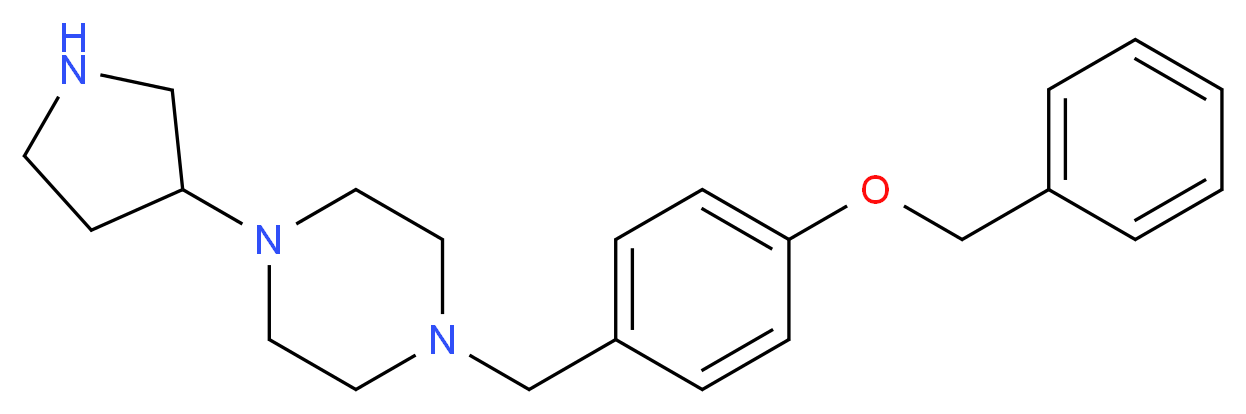 1-[4-(benzyloxy)benzyl]-4-pyrrolidin-3-ylpiperazine_分子结构_CAS_)