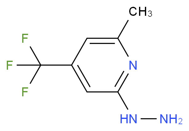 6-Methyl-4-(trifluoromethyl)pyridin-2-ylhydrazine 97%_分子结构_CAS_22123-09-7)