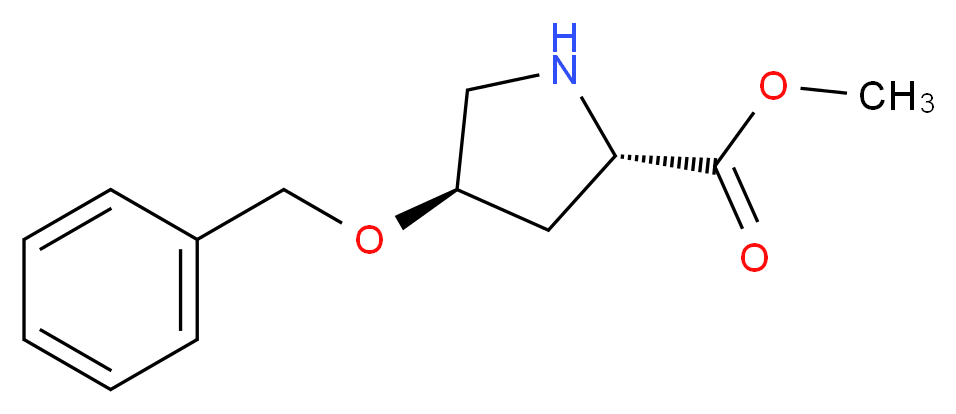 methyl (2S,4R)-4-(benzyloxy)pyrrolidine-2-carboxylate_分子结构_CAS_113490-76-9