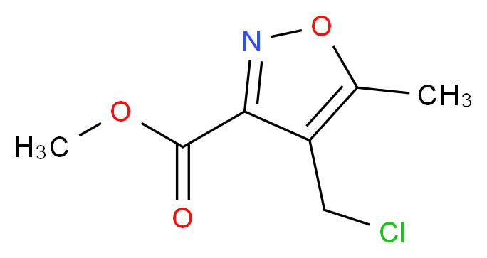 Methyl 4-(chloromethyl)-5-methylisoxazole-3-carboxylate_分子结构_CAS_1177292-31-7)