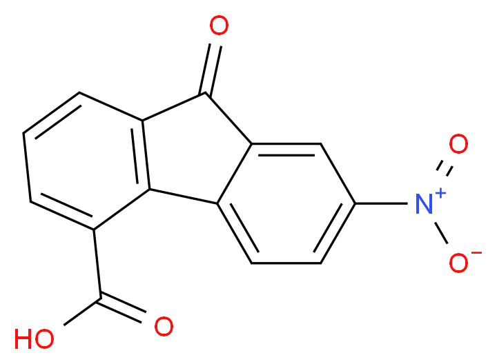 7-nitro-9-oxo-9H-fluorene-4-carboxylic acid_分子结构_CAS_42523-38-6