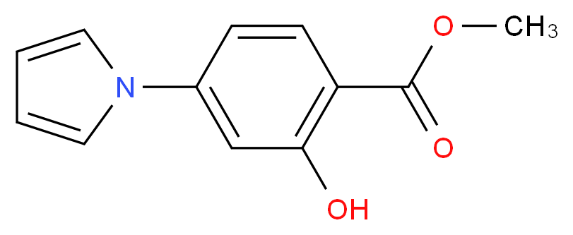 methyl 2-hydroxy-4-(1H-pyrrol-1-yl)benzenecarboxylate_分子结构_CAS_)