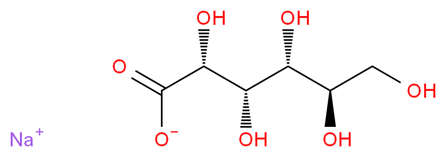 sodium (2R,3S,4R,5R)-2,3,4,5,6-pentahydroxyhexanoate_分子结构_CAS_527-07-1