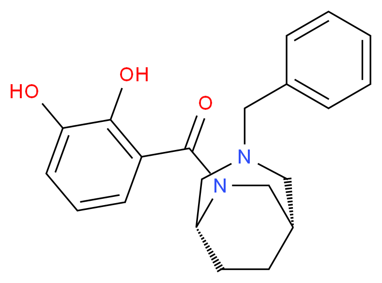 3-{[(1S*,5R*)-3-benzyl-3,6-diazabicyclo[3.2.2]non-6-yl]carbonyl}-1,2-benzenediol_分子结构_CAS_)