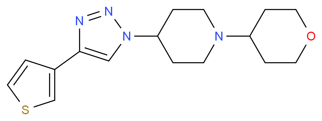 1-(tetrahydro-2H-pyran-4-yl)-4-[4-(3-thienyl)-1H-1,2,3-triazol-1-yl]piperidine_分子结构_CAS_)