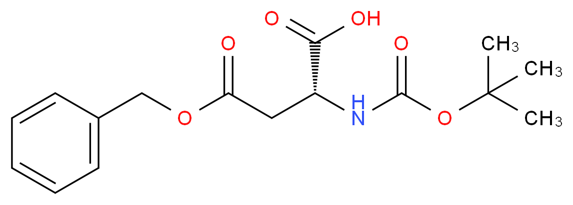 Boc-D-Aspartic acid 4-benzyl ester_分子结构_CAS_51186-58-4)