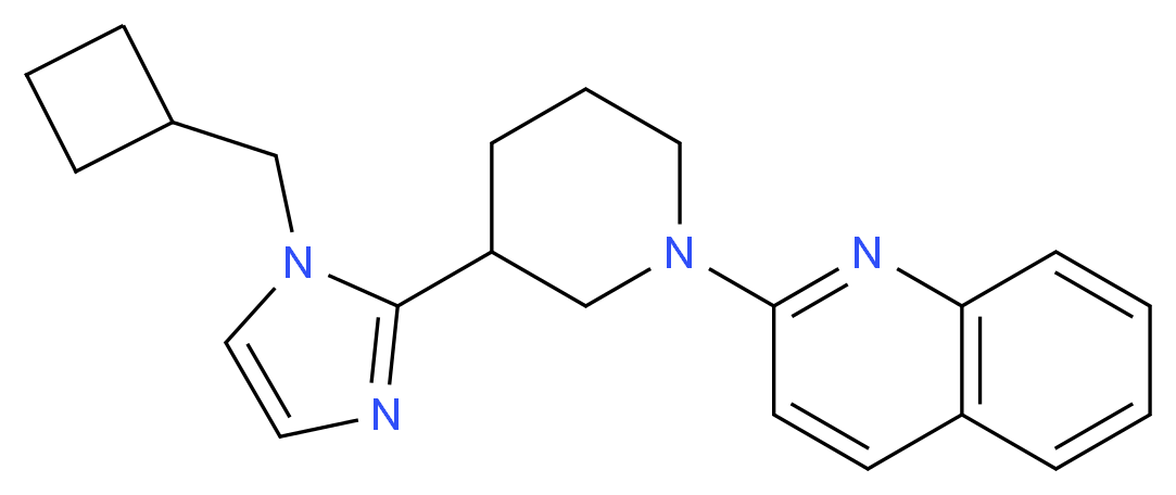 2-{3-[1-(cyclobutylmethyl)-1H-imidazol-2-yl]-1-piperidinyl}quinoline_分子结构_CAS_)