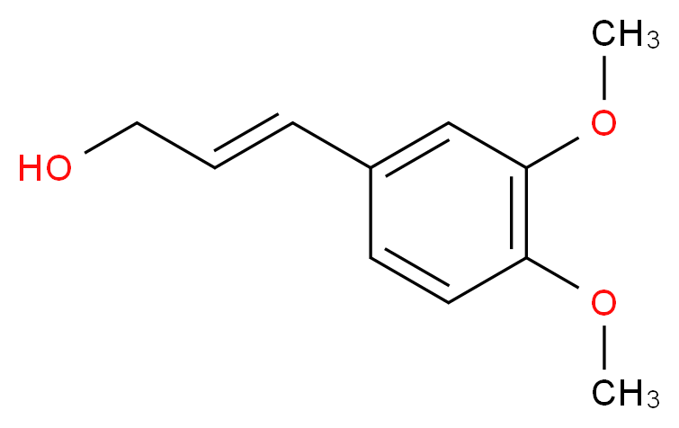 (2E)-3-(3,4-dimethoxyphenyl)prop-2-en-1-ol_分子结构_CAS_40918-90-9