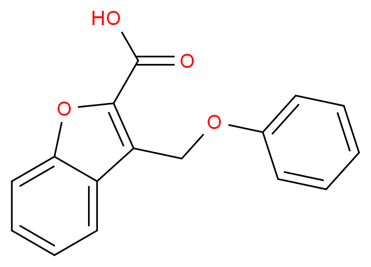 3-(phenoxymethyl)-1-benzofuran-2-carboxylic acid_分子结构_CAS_28664-92-8