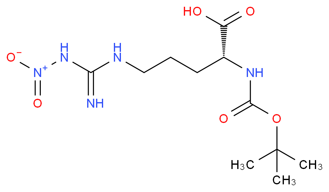 Nα-Boc-Nω-nitro-D-arginine_分子结构_CAS_50913-12-7)