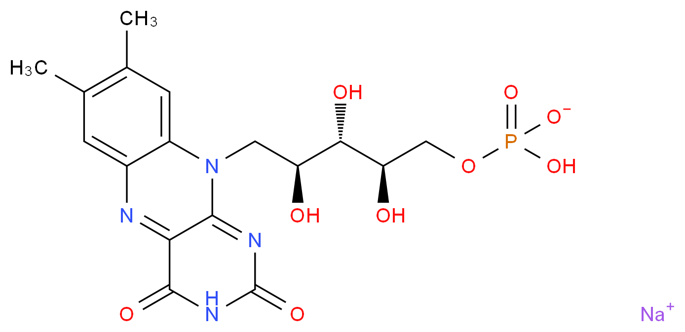 核黄素5′-单磷酸 钠盐_分子结构_CAS_130-40-5)