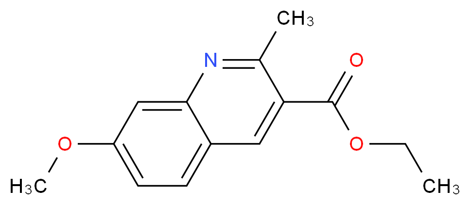 ethyl 7-methoxy-2-methylquinoline-3-carboxylate_分子结构_CAS_86210-91-5