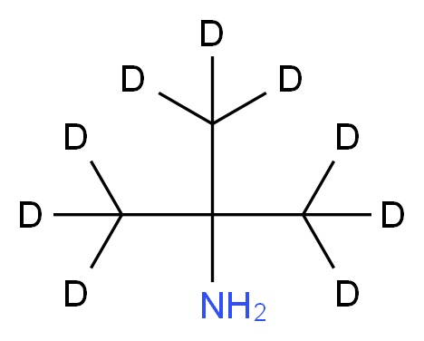 2-(<sup>2</sup>H<sub>3</sub>)methyl(<sup>2</sup>H<sub>6</sub>)propan-2-amine_分子结构_CAS_6045-08-5