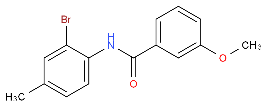 N-(2-bromo-4-methylphenyl)-3-methoxybenzamide_分子结构_CAS_353782-91-9)