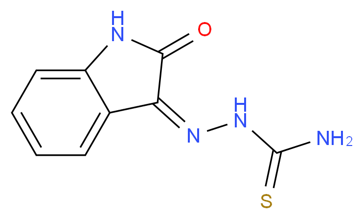 {[(3Z)-2-oxo-2,3-dihydro-1H-indol-3-ylidene]amino}thiourea_分子结构_CAS_487-16-1,1165809-20-0