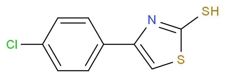 4-(4-Chlorophenyl)-1,3-thiazole-2-thiol_分子结构_CAS_2104-00-9)