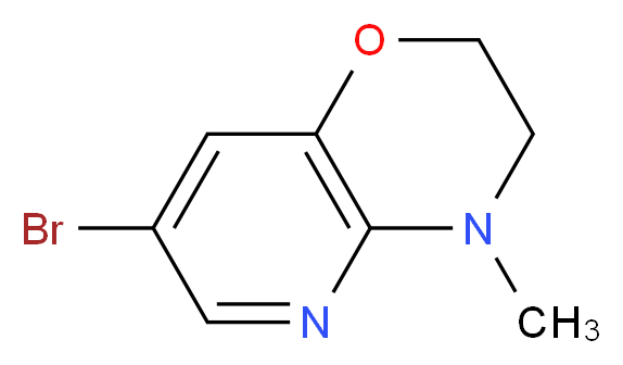 7-bromo-4-methyl-2H,3H,4H-pyrido[3,2-b][1,4]oxazine_分子结构_CAS_910037-14-8