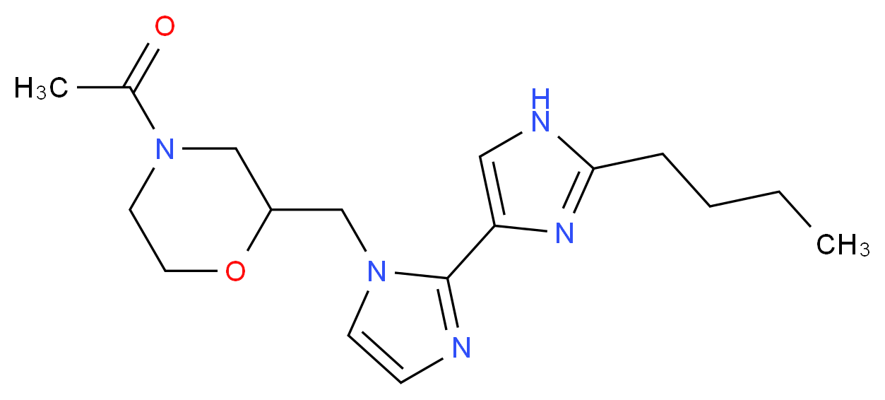 1-[(4-acetylmorpholin-2-yl)methyl]-2'-butyl-1H,1'H-2,4'-biimidazole_分子结构_CAS_)