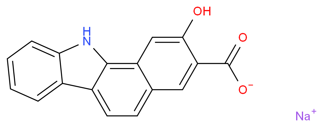 2-羟基苯并[a]咔唑-3-羧酸 钠盐_分子结构_CAS_352523-30-9)