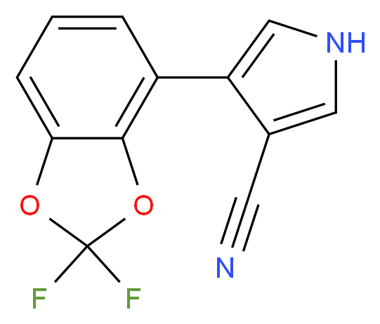 4-(2,2-difluoro-2H-1,3-benzodioxol-4-yl)-1H-pyrrole-3-carbonitrile_分子结构_CAS_131341-86-1