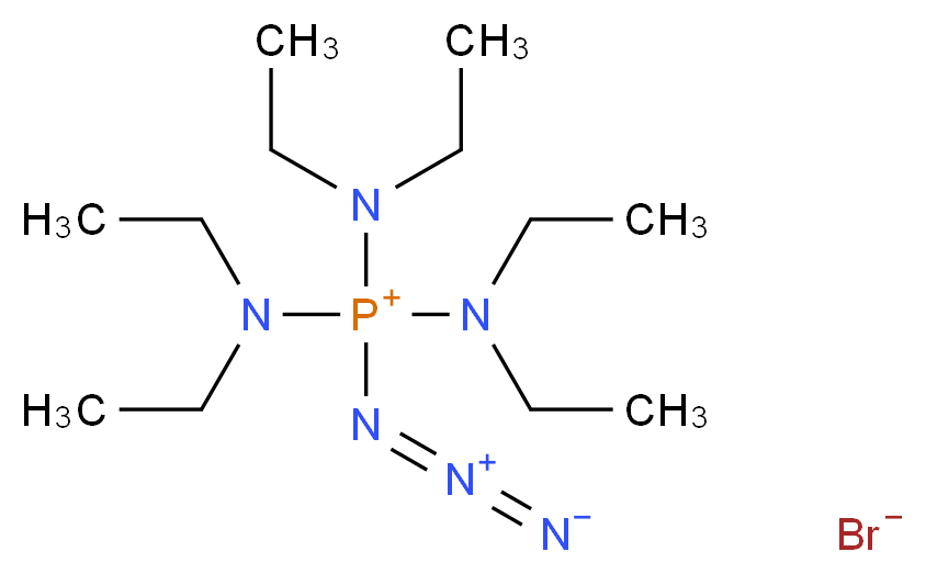 叠氮化三(二乙胺基)溴化磷_分子结构_CAS_130888-29-8)