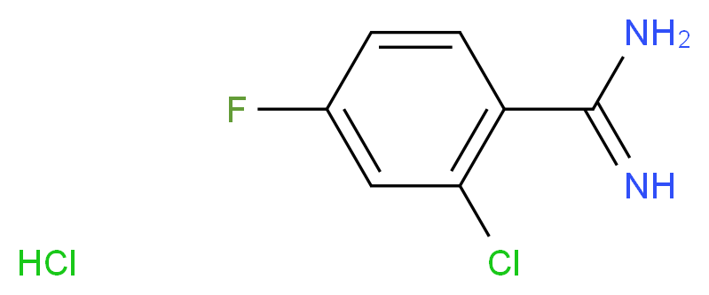 2-chloro-4-fluorobenzene-1-carboximidamide hydrochloride_分子结构_CAS_582306-90-9